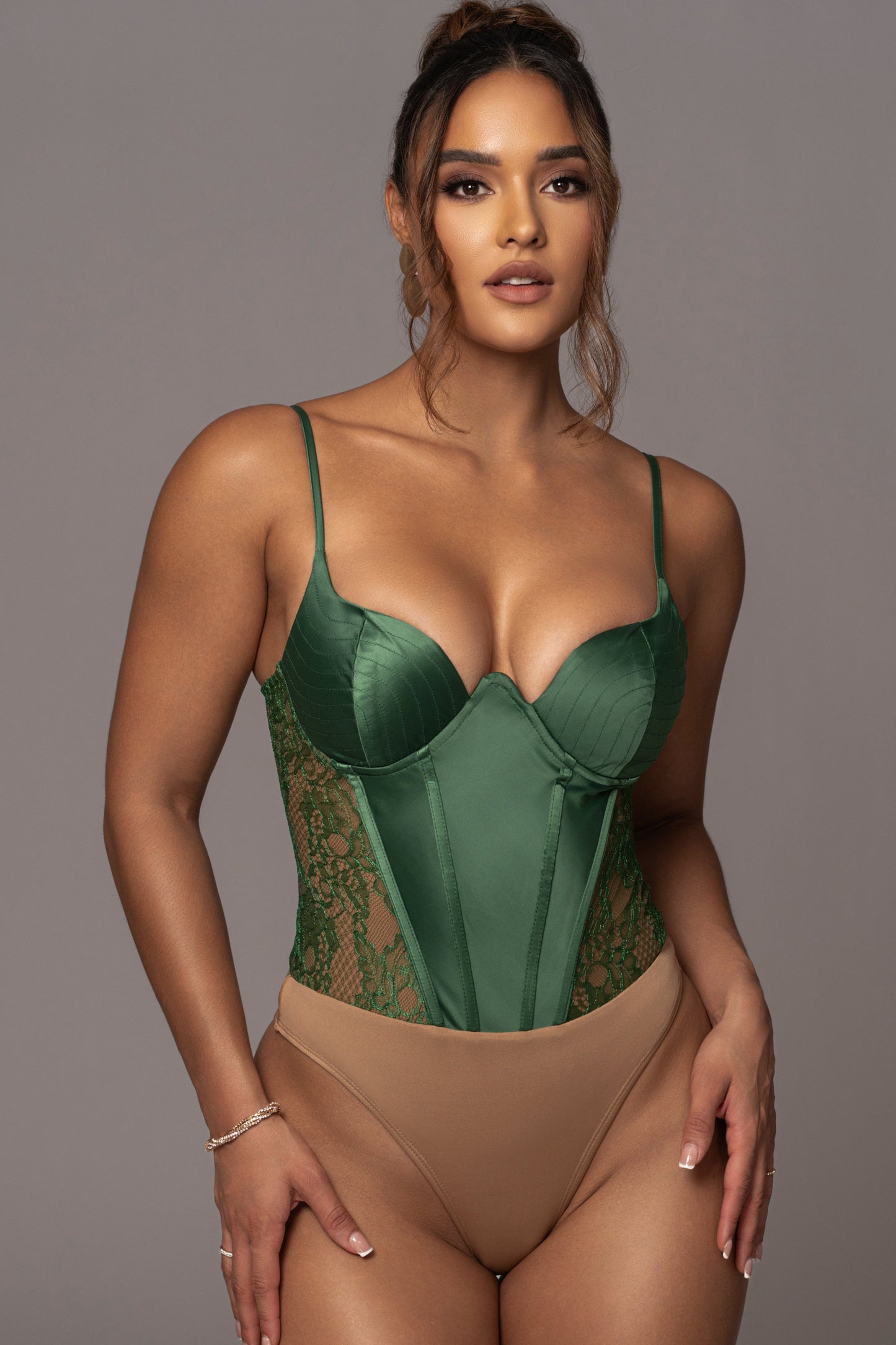 Green Incomparable Lace Bodysuit