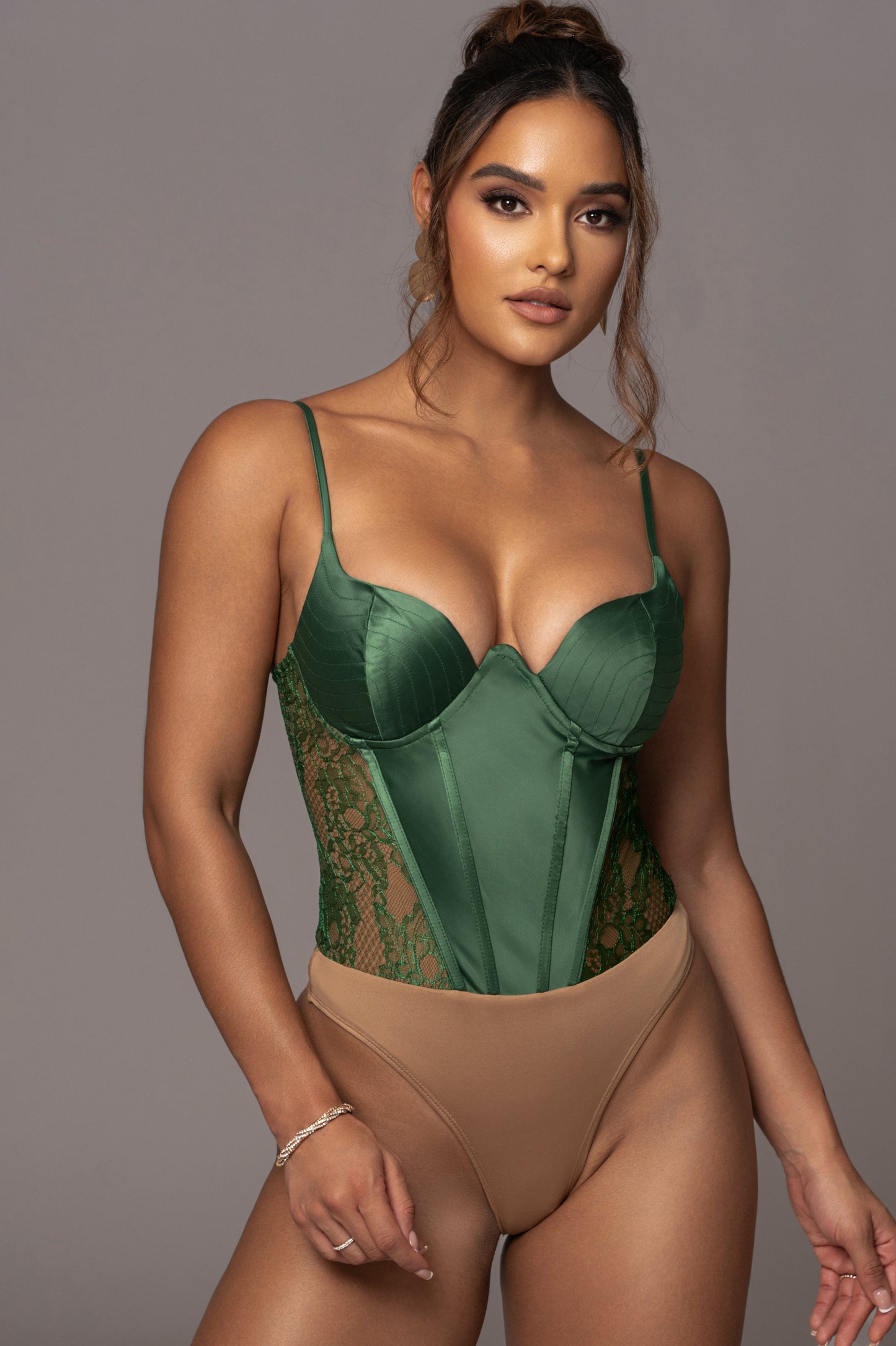 Green Incomparable Lace Bodysuit