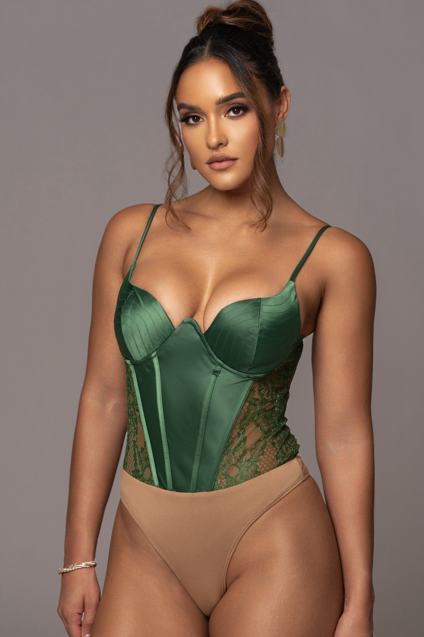 Green Incomparable Lace Bodysuit