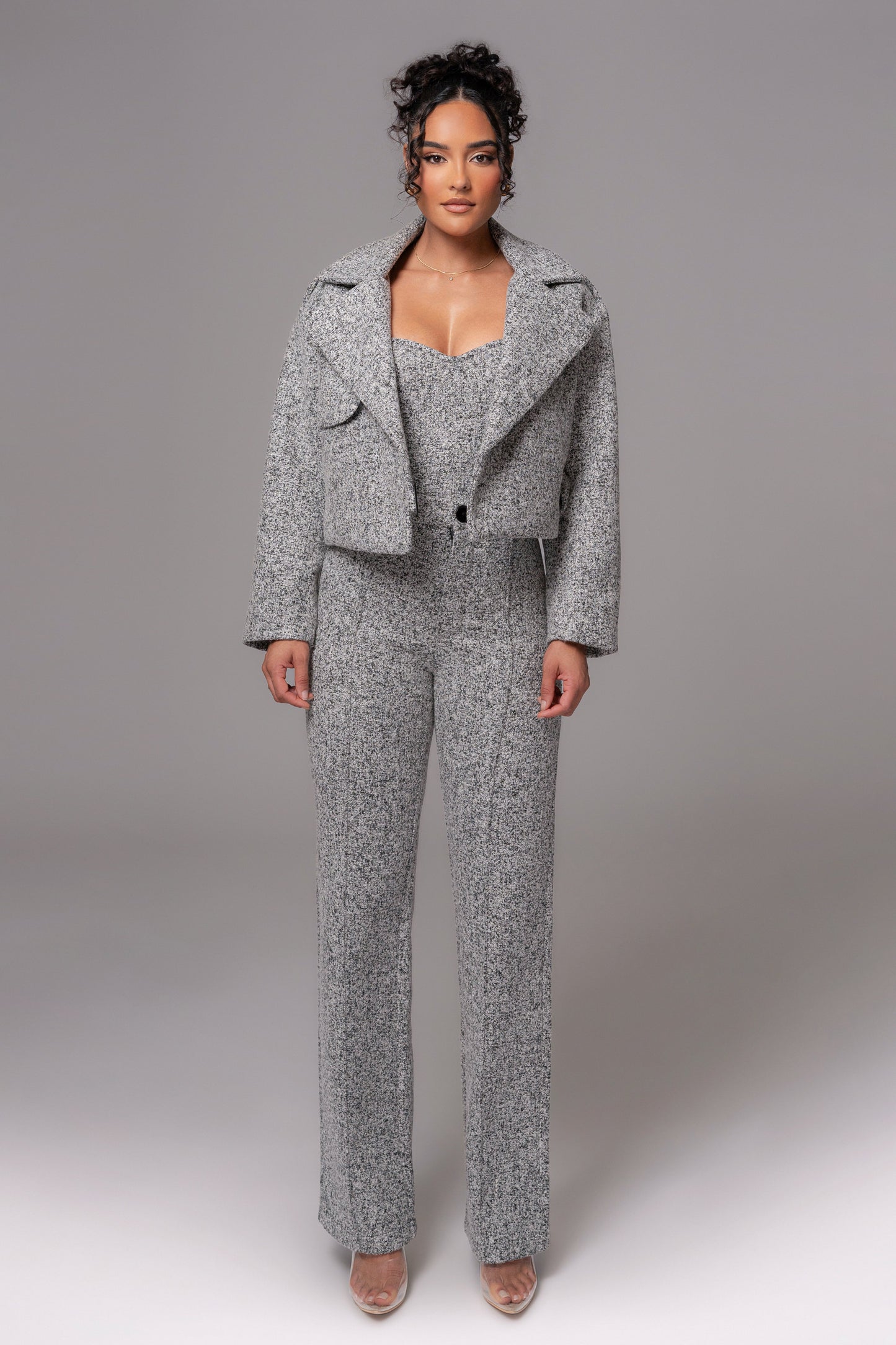 Lt. Grey  Zoe Tweed Jacket