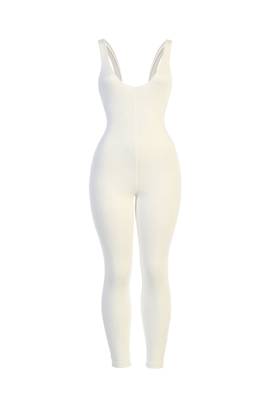 White Alo Double Layer Jumpsuit